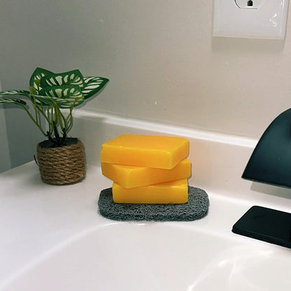 Brightening soap with lemon, turmeric, and kojic acid.